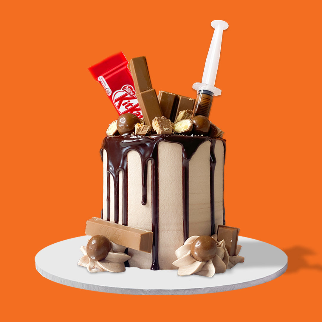 Chocolate Kitkat Overload Cake (Eggless) - Ovenfresh